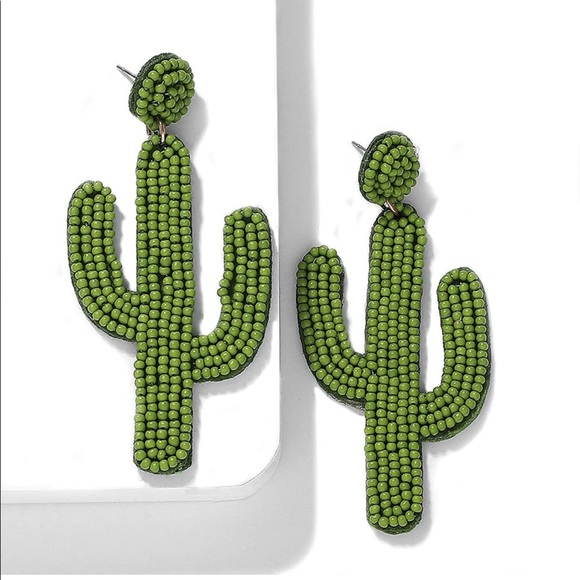 Cactus statement earrings - Picture 2 of 4